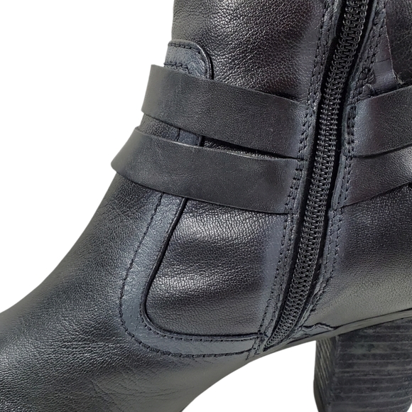 Blondo Frederika Leather Boots Black and Gray Aqua Protect Womens Size 10 - Picture 8 of 11